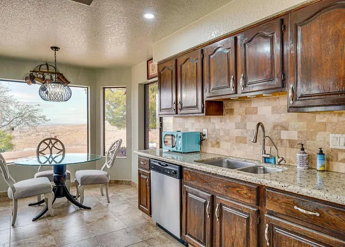 Views + Fire Pit: Hilltop Retreat In Rio Rico!