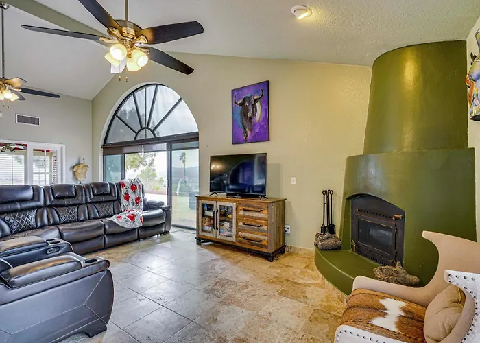 Views + Fire Pit: Hilltop Retreat In Rio Rico!